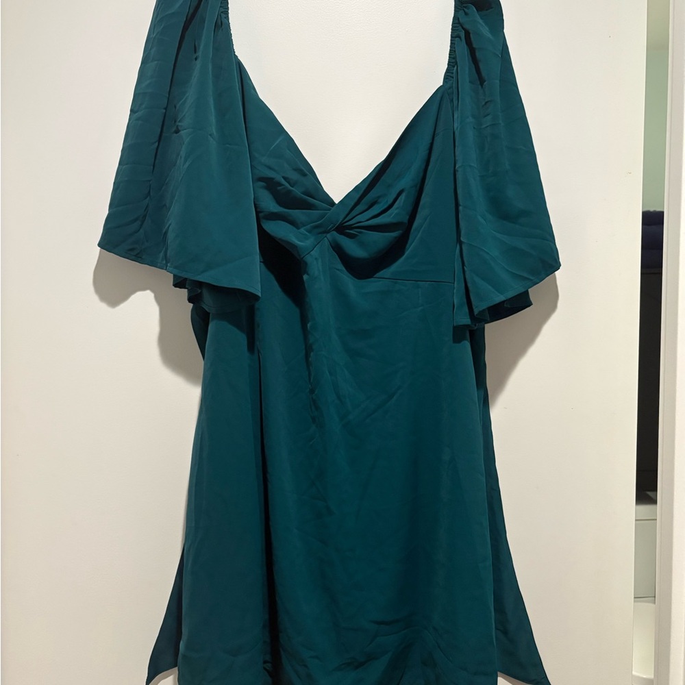 Abercrombie & Fitch Elegant Teal Women's Dress with Tie Back